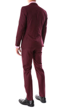 Load image into Gallery viewer, Oslo Burgundy Notch Lapel 2 Piece Slim Fit Suit - Ferrecci USA