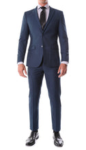 Load image into Gallery viewer, Oslo Navy Notch Lapel 2 Piece Slim Fit Suit - Ferrecci USA