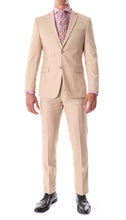 Load image into Gallery viewer, Oslo Tan Notch Lapel 2 Piece Suit Slim Fit - Ferrecci USA