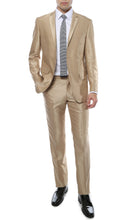 Load image into Gallery viewer, Oxford Champagne Sharkskin Slim Fit Suit - Ferrecci USA
