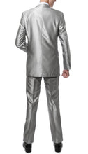 Load image into Gallery viewer, Oxford Silver Sharkskin Slim Fit Suit - Ferrecci USA