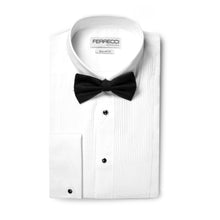 Load image into Gallery viewer, Ferrecci Men's Paris White Regular Fit Lay Down Collar Pleated Tuxedo Shirt - Ferrecci USA