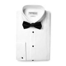 Load image into Gallery viewer, Ferrecci Men's Paris White Slim Fit Lay Down Collar Pleated Tuxedo Shirt - Ferrecci USA