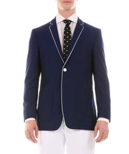 Load image into Gallery viewer, Mens Porter Navy Slim Fit Blazer - Ferrecci USA
