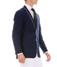 Load image into Gallery viewer, Mens Porter Navy Slim Fit Blazer - Ferrecci USA