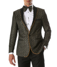 Load image into Gallery viewer, Mens Pronto Gold Star Modern Fit Tuxedo Blazer - Ferrecci USA