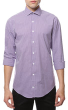 Load image into Gallery viewer, Purple Gingham Check Slim Fit Shirt - Ferrecci USA