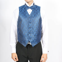 Load image into Gallery viewer, Ferrecci Mens PV50-3 Blue Black Vest Set - Ferrecci USA