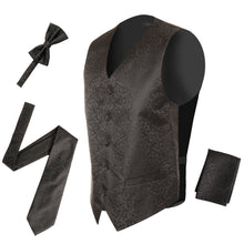 Load image into Gallery viewer, Ferrecci Mens PV50-4 Black Vest Set - Ferrecci USA