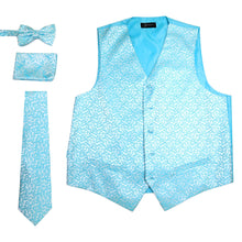 Load image into Gallery viewer, Ferrecci Mens PV50-6 Turquoise Vest Set - Ferrecci USA