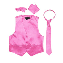 Load image into Gallery viewer, Premium Boys Fuchsia Solid Vest 600 - Ferrecci USA