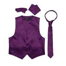 Load image into Gallery viewer, Premium Boys Wine Solid Vest 600 - Ferrecci USA