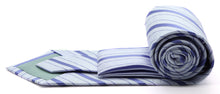 Load image into Gallery viewer, Mens Dads Classic Purple Striped Pattern Business Casual Necktie & Hanky Set Q-9 - Ferrecci USA