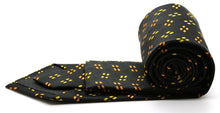 Load image into Gallery viewer, Mens Dads Classic Yellow Geometric Pattern Business Casual Necktie & Hanky Set QO-5 - Ferrecci USA