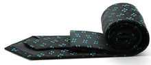 Load image into Gallery viewer, Mens Dads Classic Turquoise Geometric Pattern Business Casual Necktie & Hanky Set QO-6 - Ferrecci USA