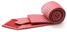 Load image into Gallery viewer, Mens Dads Classic Red Geometric Pattern Business Casual Necktie & Hanky Set R-13 - Ferrecci USA