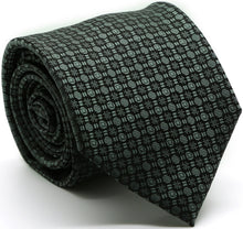 Load image into Gallery viewer, Mens Dads Classic Grey Geometric Pattern Business Casual Necktie & Hanky Set R-9 - Ferrecci USA