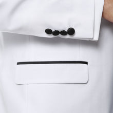 Load image into Gallery viewer, Ferrecci Slim White & Black Satin Shawl Collar Tuxedo Jacket With Black Pants - Ferrecci USA