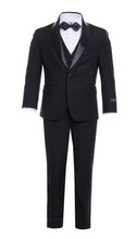 Load image into Gallery viewer, Boys Reno JR 5pc Black Shawl Tuxedo Set - Ferrecci USA