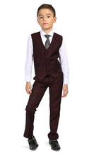 Load image into Gallery viewer, Boys Reno JR 5pc Burgundy Shawl Tuxedo Set - Ferrecci USA