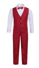 Load image into Gallery viewer, Boys Reno JR 5pc Red Shawl Tuxedo Set - Ferrecci USA