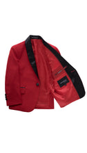 Load image into Gallery viewer, Boys Reno JR 5pc Red Shawl Tuxedo Set - Ferrecci USA