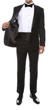 Load image into Gallery viewer, Ferrecci Men's Reno Black Slim Fit Shawl Lapel 2 Piece Tuxedo Suit Set - Ferrecci USA