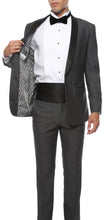 Load image into Gallery viewer, Ferrecci Men's Reno Grey Slim Fit Shawl Lapel 2 Piece Tuxedo Suit Set - Ferrecci USA