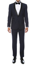 Load image into Gallery viewer, Ferrecci Men's Reno Navy Slim Fit Shawl Lapel 2 Piece Tuxedo Suit Set - Ferrecci USA