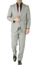 Load image into Gallery viewer, Rod Premium Light Grey Wool 2 Piece Suit Stain Resistant Traveler Suit - w 2 Pairs of Pants - Ferrecci USA