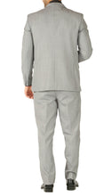 Load image into Gallery viewer, Rod Premium Light Grey Wool 2 Piece Suit Stain Resistant Traveler Suit - w 2 Pairs of Pants - Ferrecci USA
