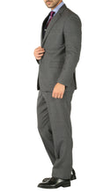 Load image into Gallery viewer, Rod Premium Grey Wool 2pc Stain Resistant Traveler Suit - w 2 Pairs of Pants - Ferrecci USA