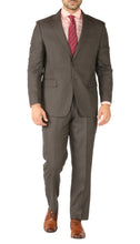 Load image into Gallery viewer, Rod Premium Taupe Wool 2pc Stain Resistant Traveler Suit - w 2 Pairs of Pants - Ferrecci USA