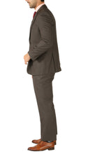 Load image into Gallery viewer, Rod Premium Taupe Wool 2pc Stain Resistant Traveler Suit - w 2 Pairs of Pants - Ferrecci USA