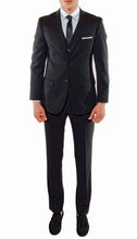 Load image into Gallery viewer, Ferrecci Mens Savannah Black Slim Fit 3 Piece Suit - Ferrecci USA