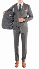 Load image into Gallery viewer, Ferrecci Mens Savannah Charcoal Slim Fit 3 Piece Suit - Ferrecci USA
