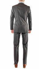 Load image into Gallery viewer, Ferrecci Mens Savannah Charcoal Slim Fit 3 Piece Suit - Ferrecci USA