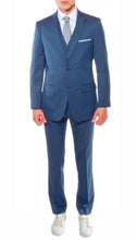 Load image into Gallery viewer, Ferrecci Mens Savannah Indigo Slim Fit 3 Piece Suit - Ferrecci USA
