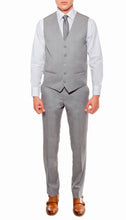 Load image into Gallery viewer, Ferrecci Mens Savannah Light Grey Slim Fit 3 Piece Suit - Ferrecci USA