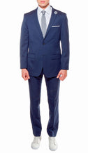 Load image into Gallery viewer, Ferrecci Mens Savannah Navy Slim Fit 3 Piece Suit - Ferrecci USA
