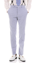 Load image into Gallery viewer, Premium Comfort Cotton Slim fit Blue Seersucker 2 Piece Suit - Ferrecci USA