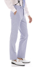 Load image into Gallery viewer, Premium Comfort Cotton Slim fit Blue Seersucker 2 Piece Suit - Ferrecci USA