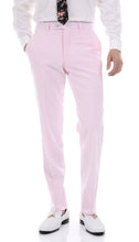 Load image into Gallery viewer, Men's  Slim Fit Two Button Pink Seersucker Suit - Ferrecci USA