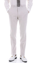 Load image into Gallery viewer, Premium Comfort Cotton Slim Fit Tan Seersucker 2 Piece Suit - Ferrecci USA