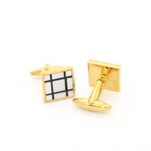 Load image into Gallery viewer, Goldtone White Shell Cuff Links With Jewelry Box - Ferrecci USA
