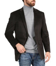 Load image into Gallery viewer, Sinatra Brown Velvet Slim Fit Notch Lapel Pin-Dot Birdseye Blazer - Ferrecci USA