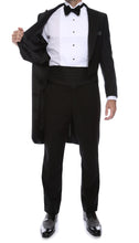 Load image into Gallery viewer, Ferrecci Men’s Regular Fit Peak Lapel Black Tailcoat Tuxedo Set - Ferrecci USA