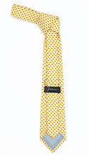 Load image into Gallery viewer, Geometric Dark Yellow Striped w. Flower with Hanky Set - Ferrecci USA