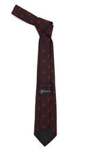 Load image into Gallery viewer, Burgundy Geometric Necktie with Handkerchief Set - Ferrecci USA