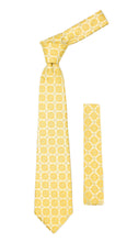 Load image into Gallery viewer, Floral Yellow Necktie with Handkderchief Set - Ferrecci USA